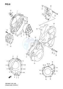 GSF650 (E2) Bandit drawing CRANKCASE COVER