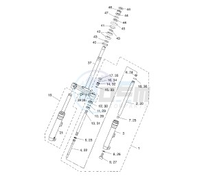 YN NEO'S EASY 50 drawing FRONT FORK