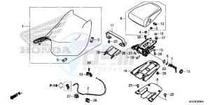 NC750JF Vultus - NC750J Europe Direct - (ED) drawing SEAT