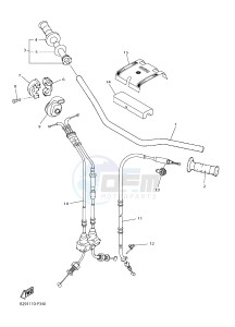 WR250F (2GBH) drawing STEERING HANDLE & CABLE