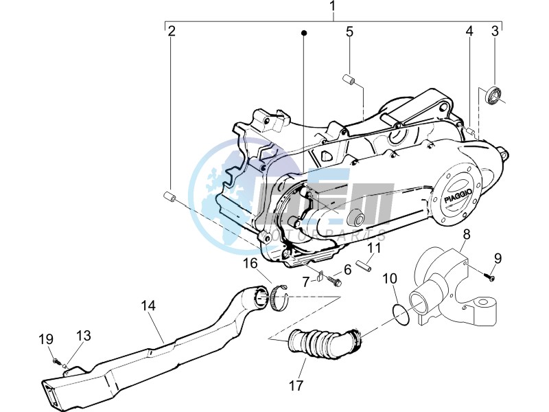 Crankcase cover and cooling