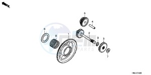 TRX500FPAC drawing STARTING GEAR