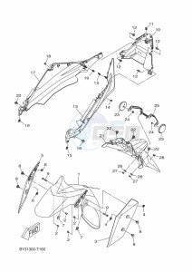 CZD300-A XMAX 300 (BY35) drawing FENDER