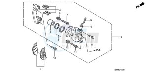 SH300A9 Europe Direct - (ED / ABS) drawing REAR BRAKE CALIPER