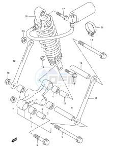 GSX750F (E2) drawing REAR CUSHION LEVER