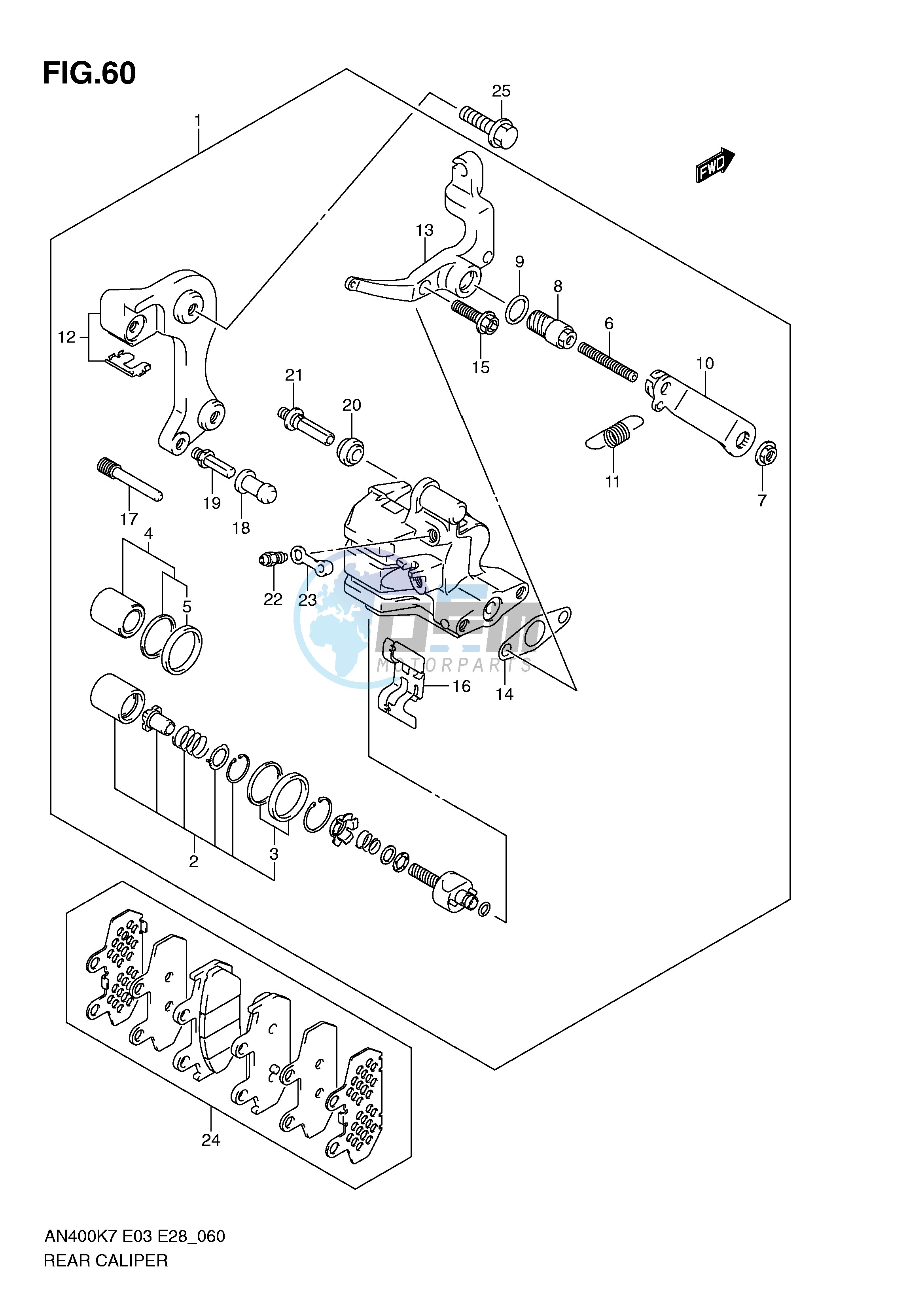 REAR CALIPER (AN400K7 K8 K9 L0)