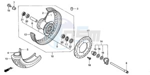 VT750C3 drawing FRONT WHEEL