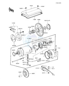 KZ 1000 R [EDDIE LAWSON REPLICA] (R1-R2) [EDDIE LAWSON REPLICA] drawing STARTER MOTOR_STARTER CLUTCH