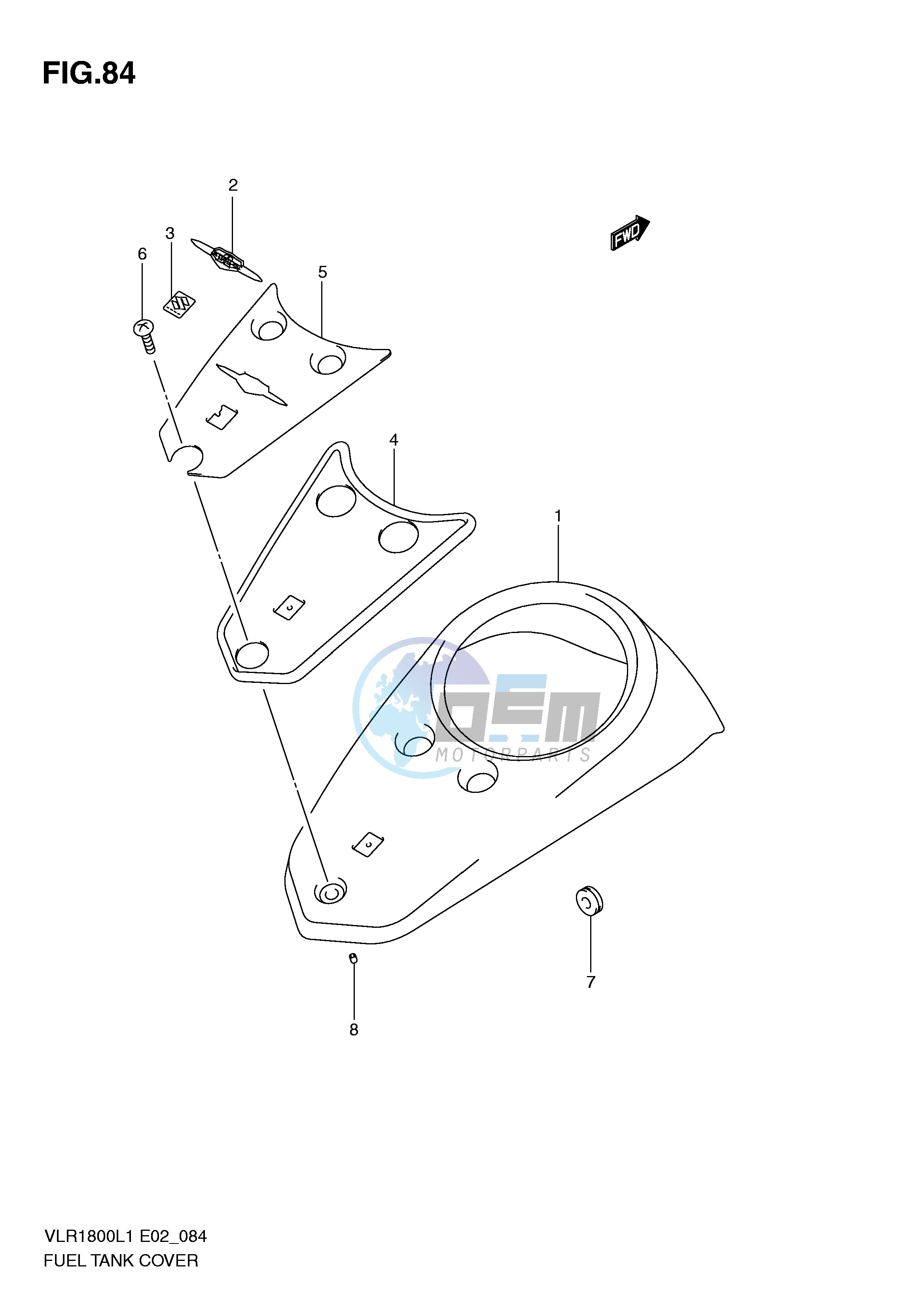 FUEL TANK COVER (VLR1800TL1 E24)