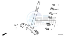 SH300A9 UK - (E / ABS MKH) drawing STEERING STEM