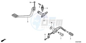 GL1800A Australia - (U) drawing PEDAL