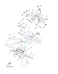 YPR125RA XMAX 125 ABS EVOLIS 125 ABS (2DMH 2DMH) drawing FENDER