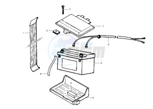 Runner VX-VXR 125-200 125 drawing Battery