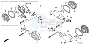 CB1300SA9 UK - (E / ABS BCT MKH MME TWO) drawing WINKER (CB1300S/CB1300SA)