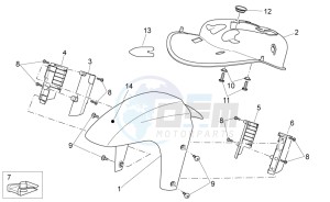 Sport City Cube 125-200 carb e3 drawing Front body - Front mudguard