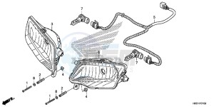 TRX420FA1H TRX420 ED drawing HEADLIGHT