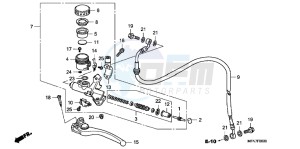 CB1000RAB drawing CLUTCH MASTER CYLINDER