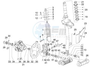 S 50 4T 4V College drawing Fork - steering tube - Steering bearing unit