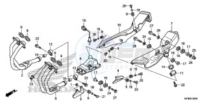 CB1000RE CB1000R E drawing EXHAUST MUFFLER