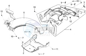 MIO 50 25KMH drawing REAR FENDER / INNER SHIELD