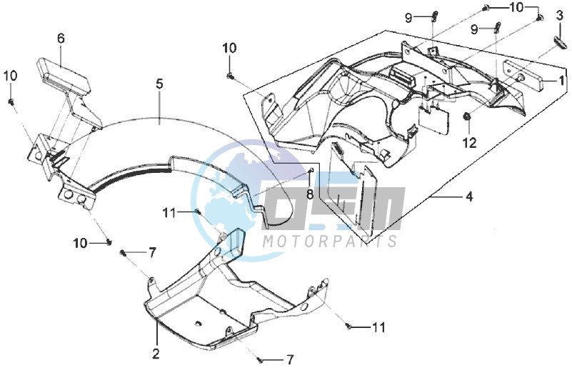 REAR FENDER / INNER SHIELD