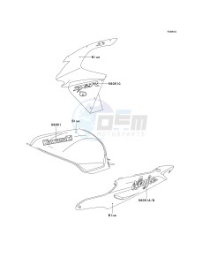 ZX 900 C [NINJA ZX-9R] (C1-C2) [NINJA ZX-9R] drawing DECALS-- BLUE- --- ZX900-C2- -