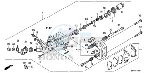 TRX420FPAD TRX420 Europe Direct - (ED) drawing REAR BRAKE CALIPER