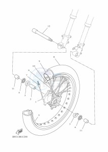 XTZ690 TENERE 700 (BEH1) drawing FRONT WHEEL