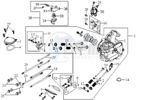 HD 200 drawing CYLINDER HEAD CPL   / THERMOSTAT