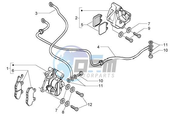 Brake calipers - Brake pipes