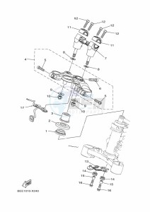 XSR700 MTM690-U (BLH1) drawing STEERING