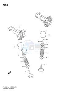 RM-Z250 (E3-E28) drawing CAMSHAFT - VALVE