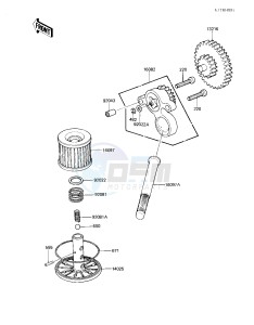 EX 305 B [GPZ 305] (B1) [GPZ 305] drawing OIL PUMP_OIL FILTER