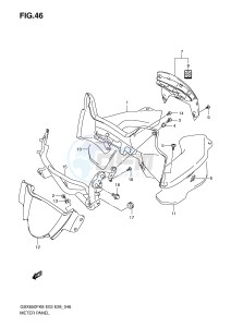 GSX650F (E3-E28) Katana drawing METER PANEL