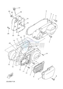 YP250R X-MAX 250 (2DL8 2DL8 2DL8 2DL8) drawing CRANKCASE COVER 1