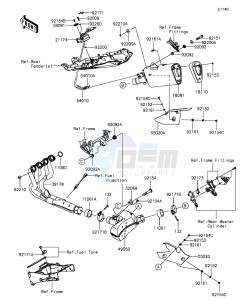 NINJA ZX-6R ABS ZX636FGF FR GB XX (EU ME A(FRICA) drawing Muffler(s)