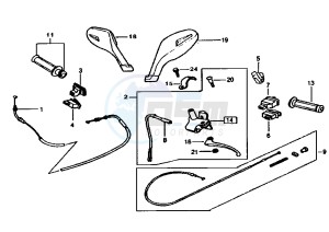 SUPER DUKE - 125 cc drawing HANDLEBAR CONTROLS