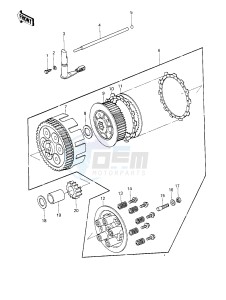 KE 250 B (B1-B3) drawing CLUTCH