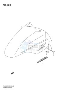 AN400 (E2) Burgman drawing FRONT FENDER (MODEL L0)