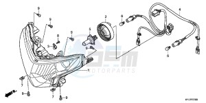 CBR250RB drawing HEADLIGHT