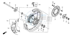 CRF230F drawing REAR WHEEL