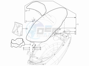 MP3 125 yourban erl drawing Saddle seats - Tool roll