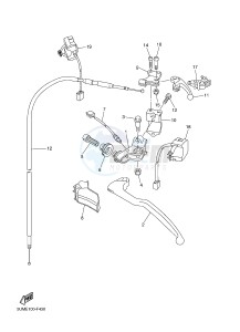 WR250F (1HCE) drawing HANDLE SWITCH & LEVER