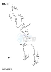 AN650 (E3-E28) Burgman drawing FRONT BRAKE HOSE (AN650AL1 E33)