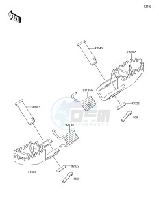 KX65 KX65AGF EU drawing Footrests