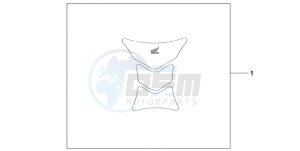 CBR1000RRA F / CMF drawing TANK PAD