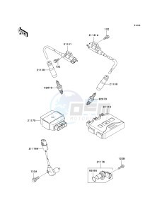 KVF 650 B [PRAIRIE 650 4X4 ADVANTAGE CLASSIC] (B2) [PRAIRIE 650 4X4 ADVANTAGE CLASSIC] drawing IGNITION SYSTEM