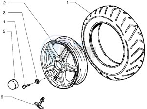 Hexagon 180 GTX drawing Front wheel