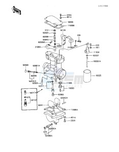 KZ 550 A (A3-A4) drawing CARBURETOR PARTS -- KZ550-A3- -