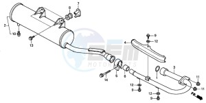 TRX250TE FOURTRAX RECON ES drawing MUFFLER